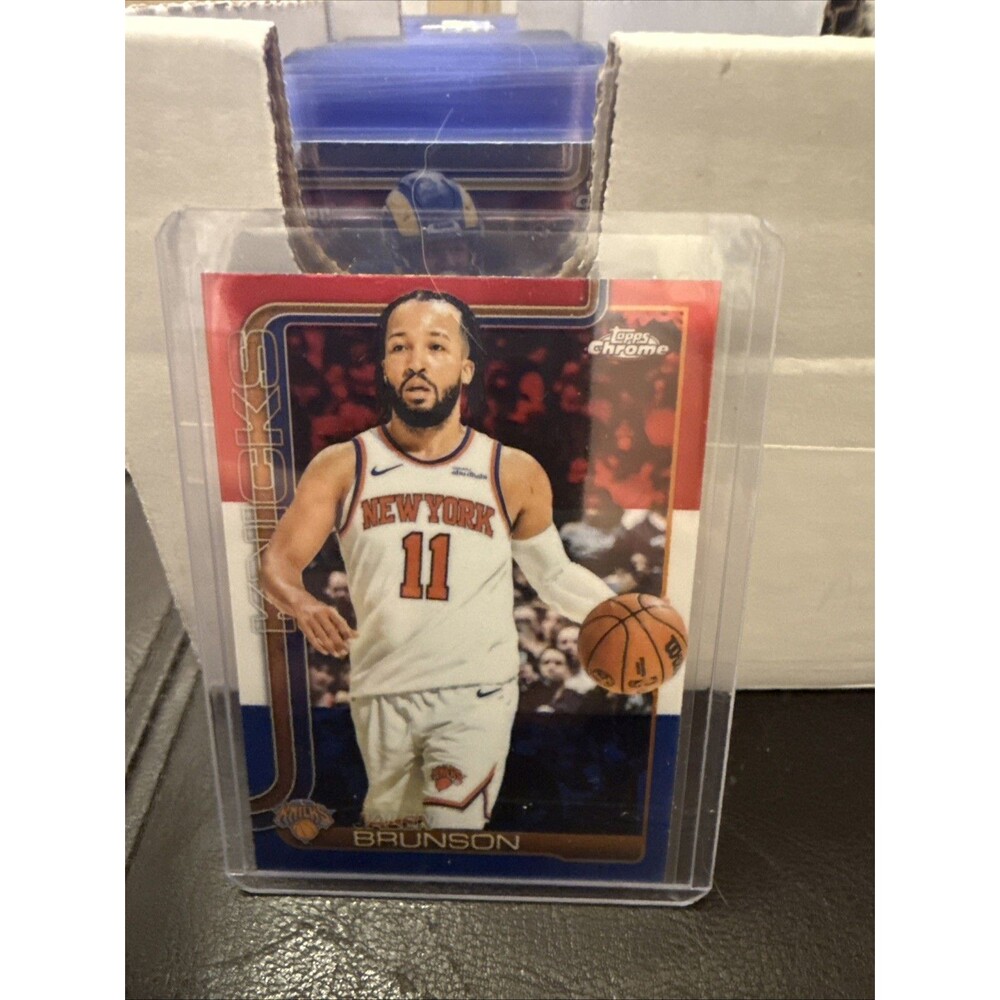 2025-26 Topps Chrome- Jalen Brunson Red, White And Blue Parallel